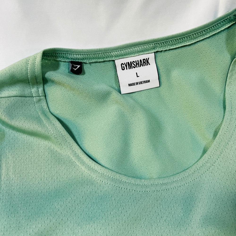 Gymshark Mens Tank Top Size L Green Athletic Workout Gym Sleeveless